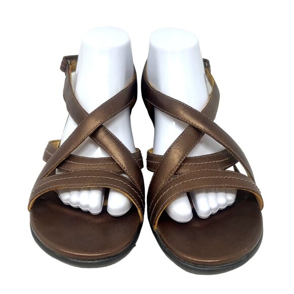 Clark’s Unstructured Un.Crow Strappy Sandals Bronze Leather 83685 Size 10M - Picture 1 of 9